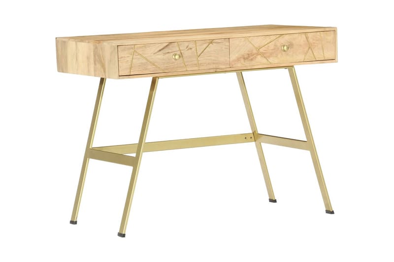 Skrivebord med skuffer 100x55x75 cm heltre mango - Brun - Møbler - Bord - Kontorbord - Skrivebord