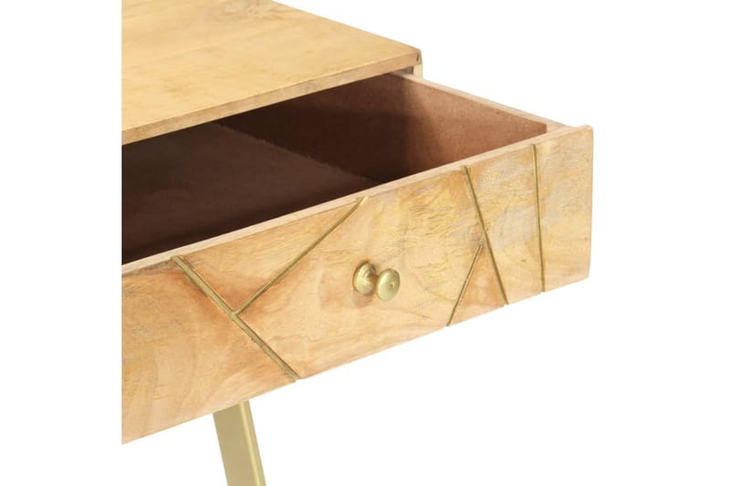 Skrivebord med skuffer 100x55x75 cm heltre mango - Brun - Møbler - Bord - Kontorbord - Skrivebord