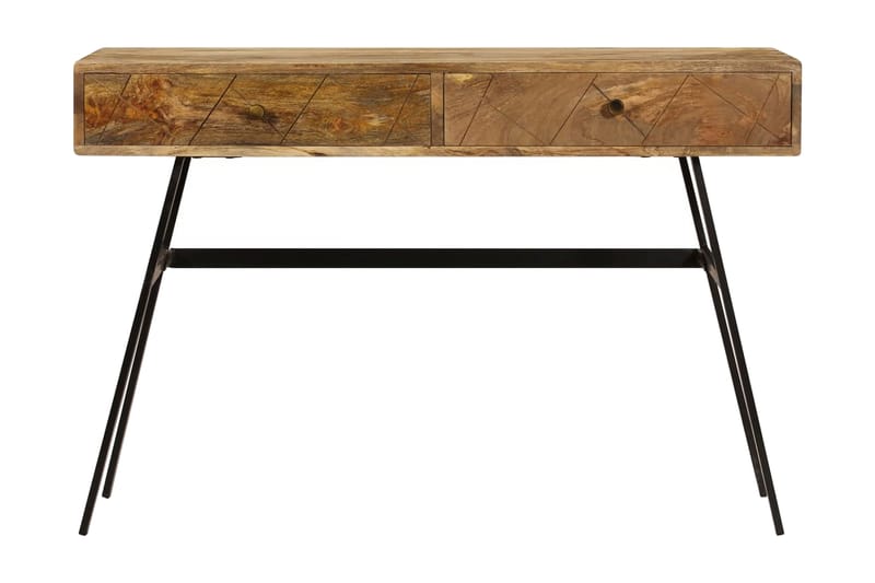 Skrivebord med skuffer heltre mango 110x50x76 cm - Skrivebord