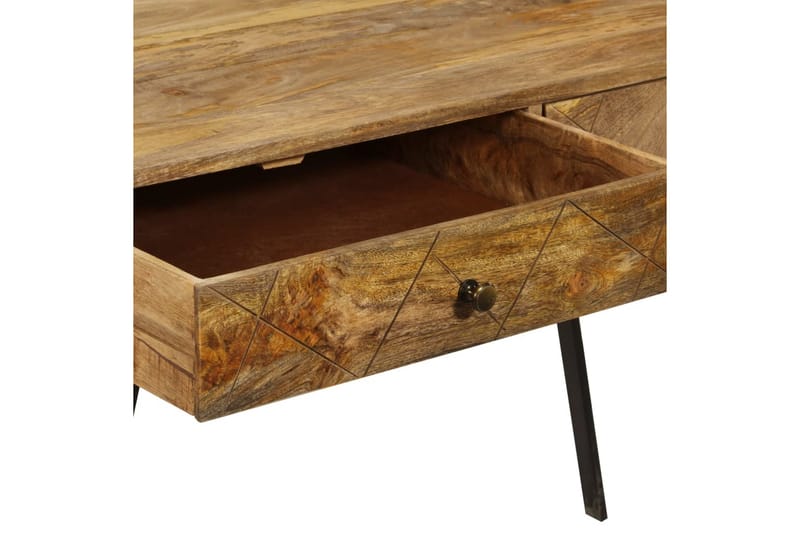 Skrivebord med skuffer heltre mango 110x50x76 cm - Skrivebord