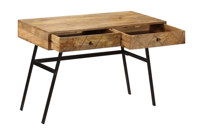 Skrivebord med skuffer heltre mango 110x50x76 cm - Skrivebord