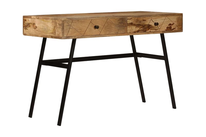 Skrivebord med skuffer heltre mango 110x50x76 cm - Skrivebord