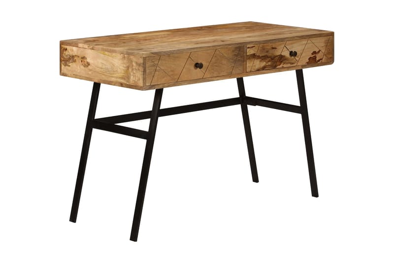 Skrivebord med skuffer heltre mango 110x50x76 cm - Møbler - Bord - Kontorbord - Skrivebord