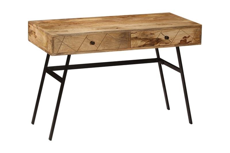 Skrivebord med skuffer heltre mango 110x50x76 cm - Skrivebord