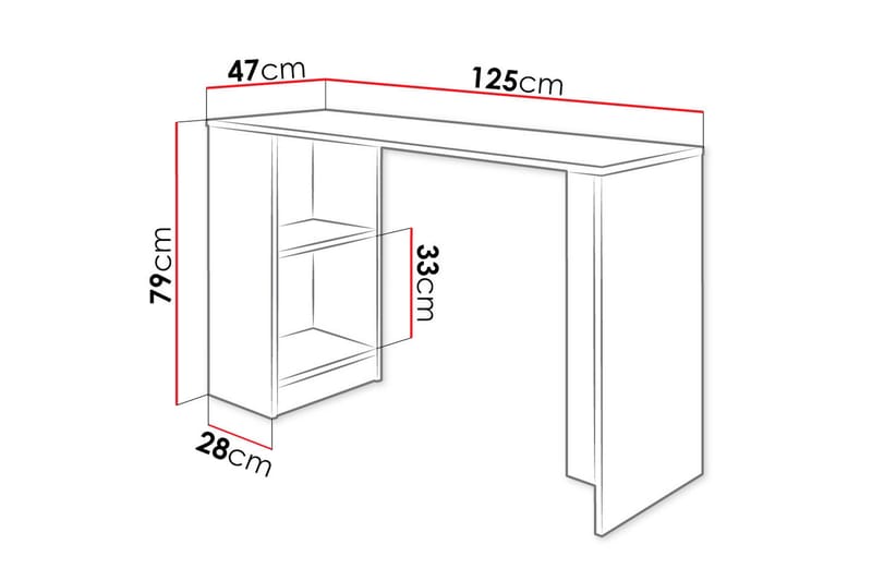 Skrivebord Mini - Møbler - Bord - Kontorbord - Skrivebord
