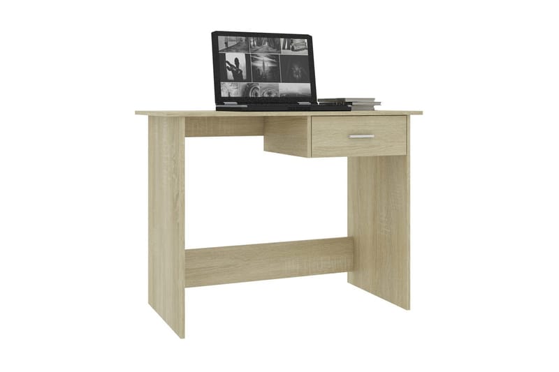 Skrivebord sonoma eik 100x50x76 cm sponplate - Brun - Møbler - Bord - Kontorbord - Skrivebord