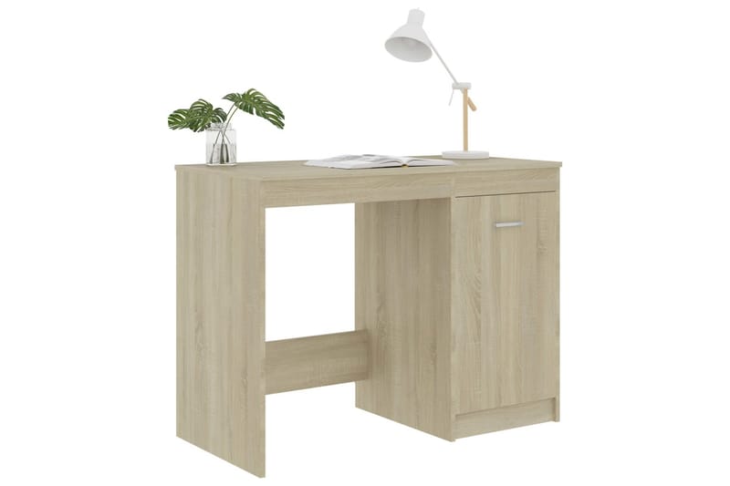 Skrivebord sonoma eik 100x50x76 cm sponplate - Brun - Møbler - Bord - Kontorbord - Skrivebord