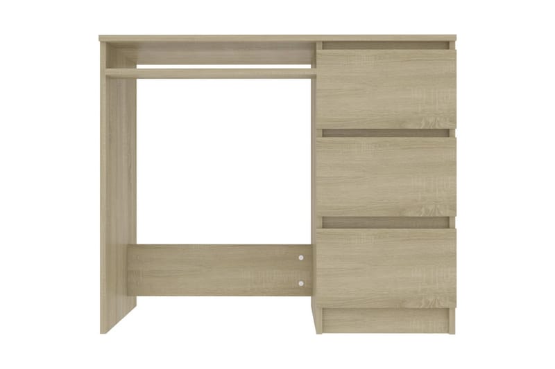 Skrivebord sonoma eik 90x45x76 cm sponplate - Brun - Møbler - Bord - Kontorbord - Skrivebord