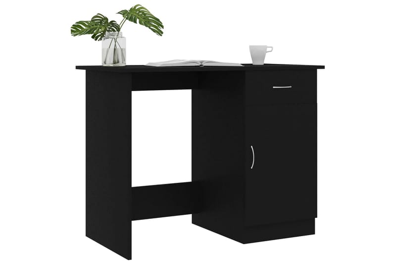 Skrivebord svart 100x50x76 cm sponplate - Svart - Møbler - Bord - Kontorbord - Skrivebord