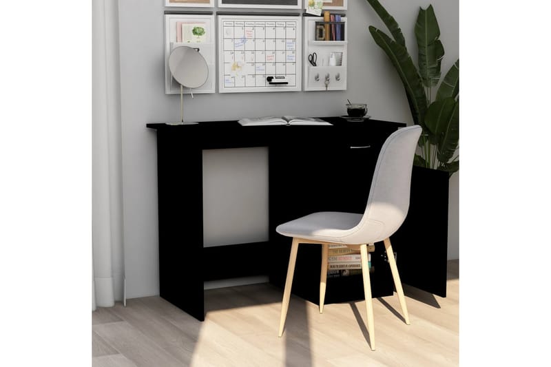 Skrivebord svart 100x50x76 cm sponplate - Svart - Møbler - Bord - Kontorbord - Skrivebord