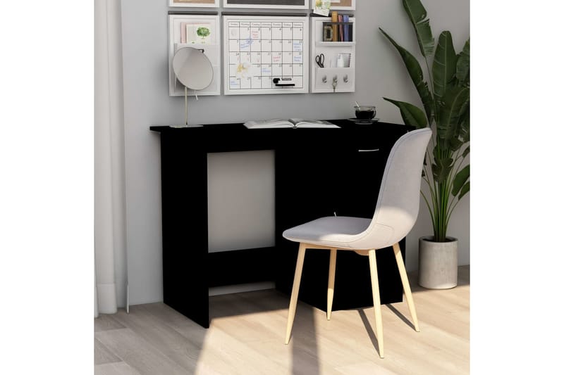 Skrivebord svart 100x50x76 cm sponplate - Svart - Møbler - Bord - Kontorbord - Skrivebord