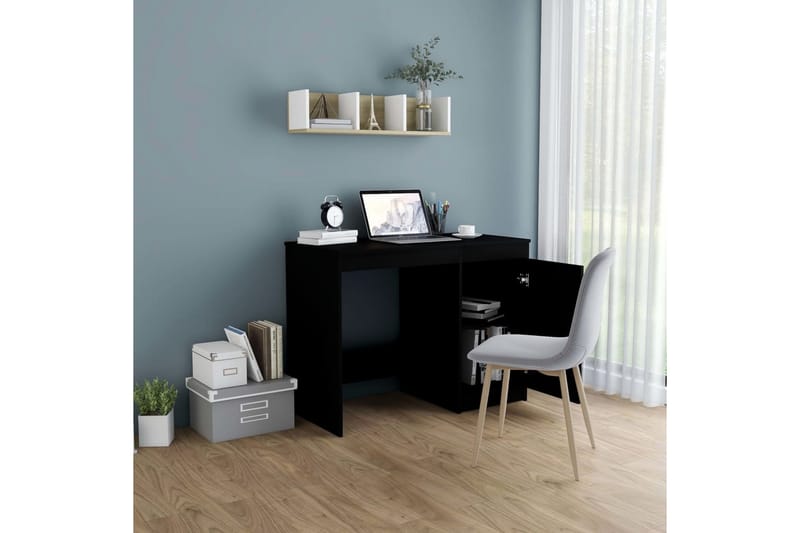 Skrivebord svart 100x50x76 cm sponplate - Svart - Møbler - Bord - Kontorbord - Skrivebord