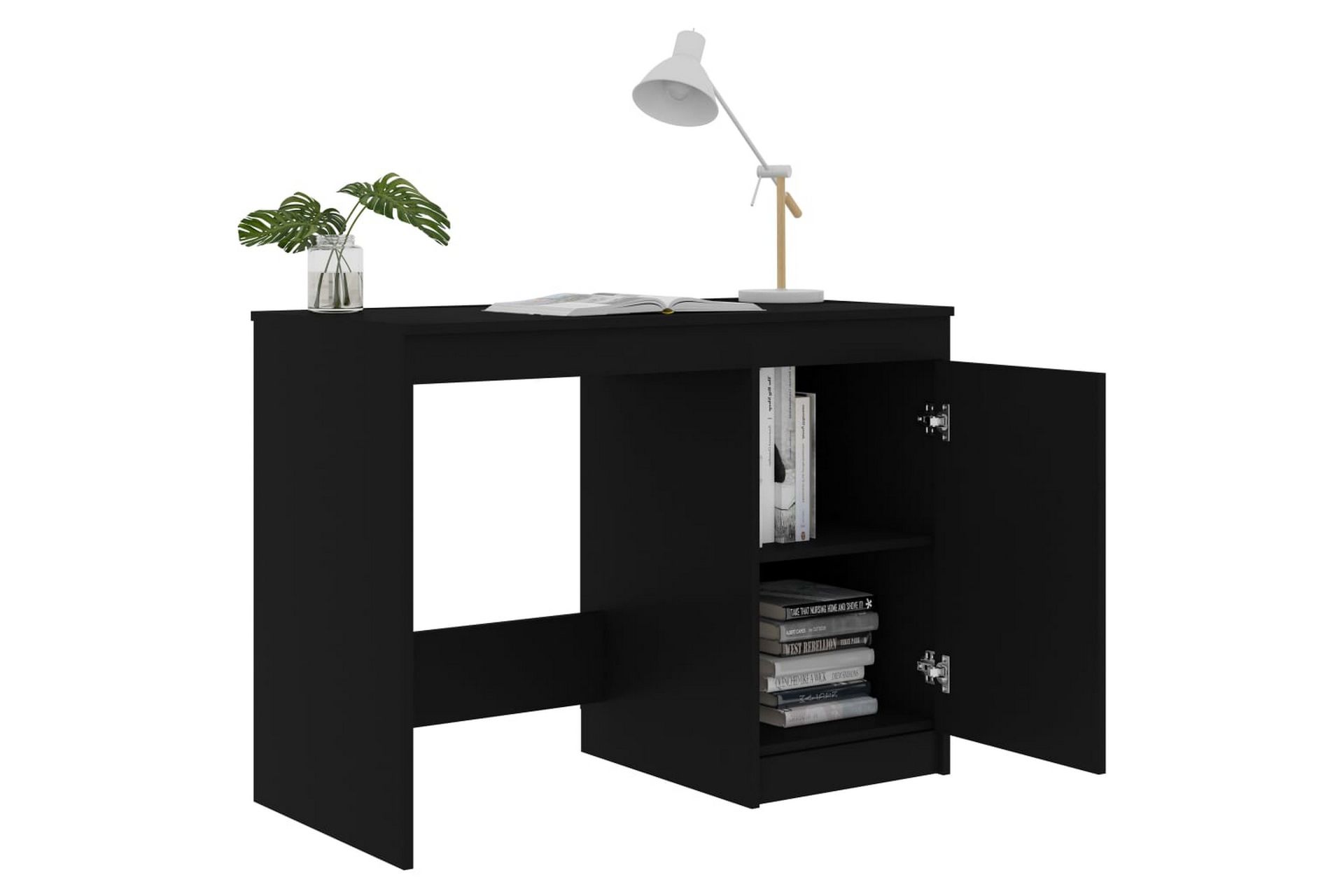 Skrivebord svart 100x50x76 cm sponplate - Svart - Møbler - Bord - Kontorbord - Skrivebord