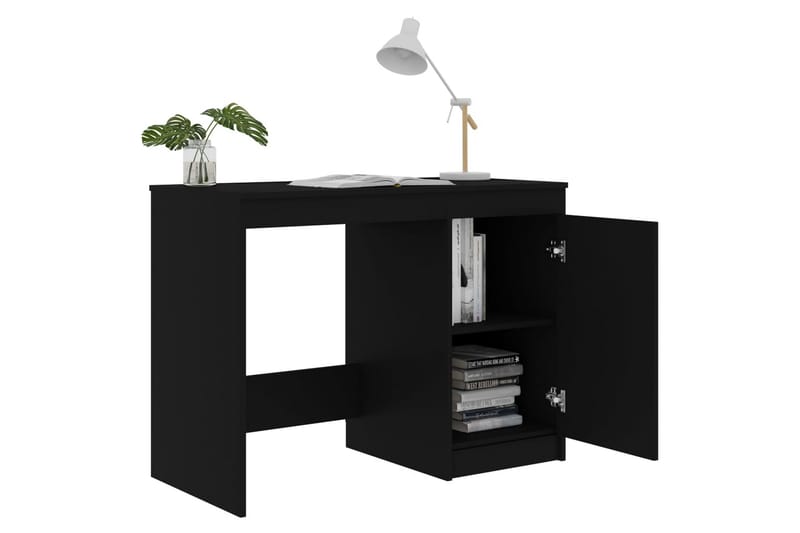 Skrivebord svart 100x50x76 cm sponplate - Svart - Møbler - Bord - Kontorbord - Skrivebord