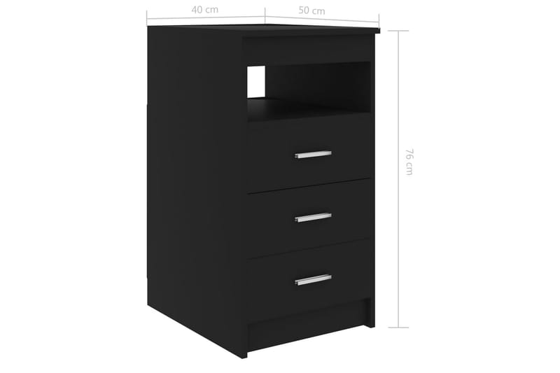 Skrivebord svart 140x50x76 cm sponplate - Skrivebord