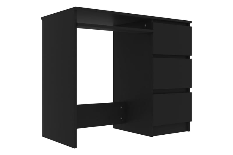 Skrivebord svart 90x45x76 cm sponplate - Svart - Møbler - Bord - Kontorbord - Skrivebord