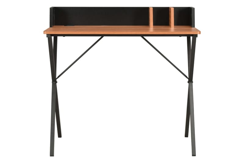 Skrivebord svart og brun 80x50x84 cm - Skrivebord