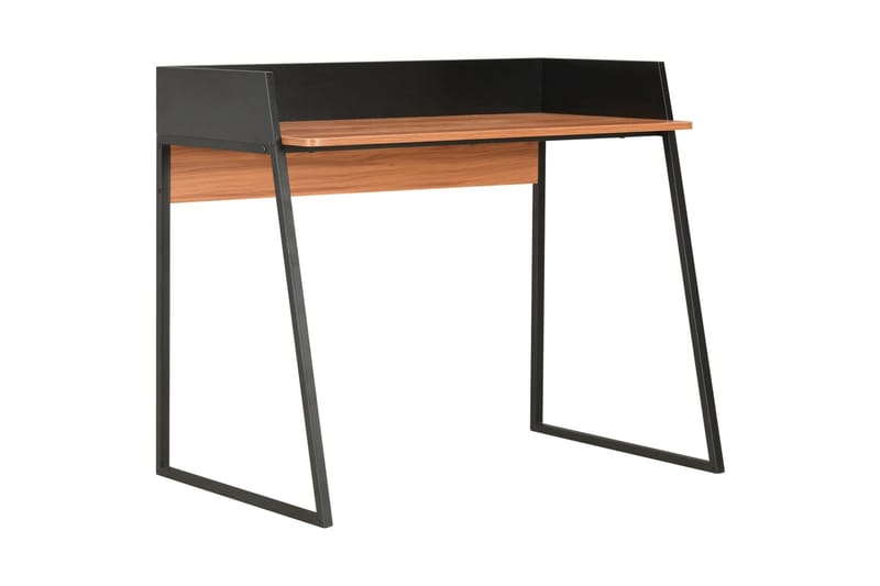 Skrivebord svart og brun 90x60x88 cm - Svart - Møbler - Bord - Kontorbord - Skrivebord