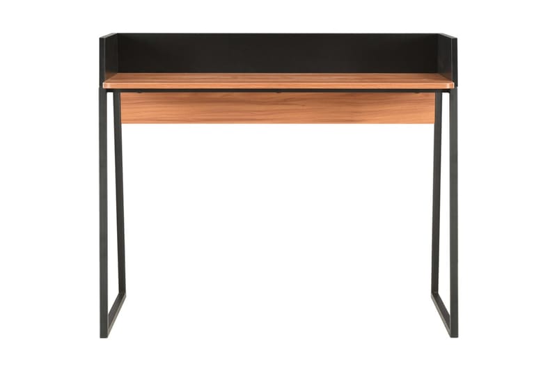 Skrivebord svart og brun 90x60x88 cm - Svart - Møbler - Bord - Kontorbord - Skrivebord