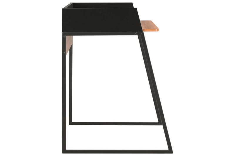 Skrivebord svart og brun 90x60x88 cm - Svart - Skrivebord