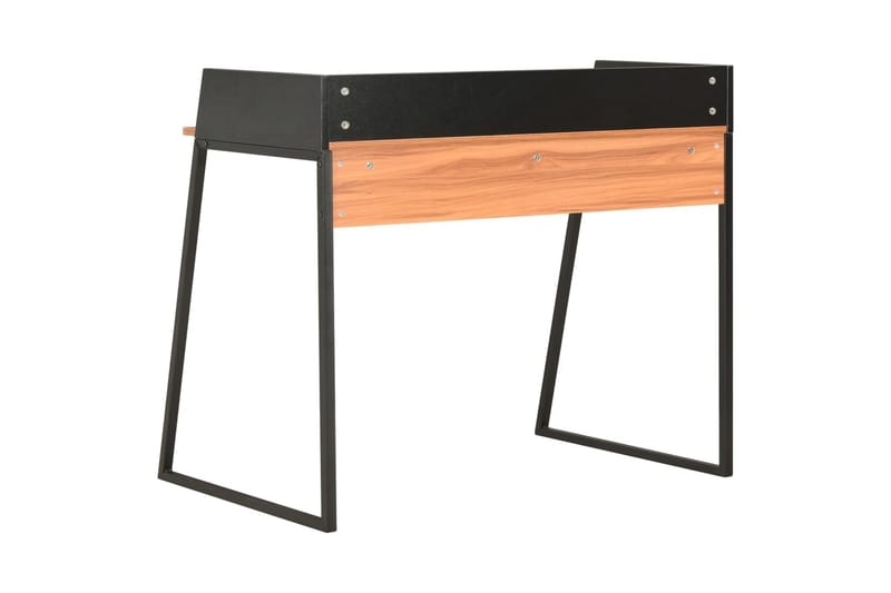 Skrivebord svart og brun 90x60x88 cm - Svart - Skrivebord