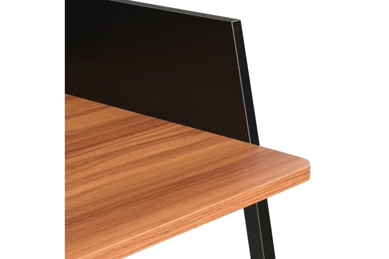 Skrivebord svart og brun 90x60x88 cm - Svart - Skrivebord