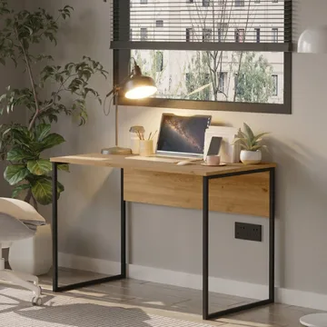 Skrivebord Skye Decor Bren (100 x 75 x 55 cm) Eik - Eik - Møbler - Bord - Kontorbord - Skrivebord