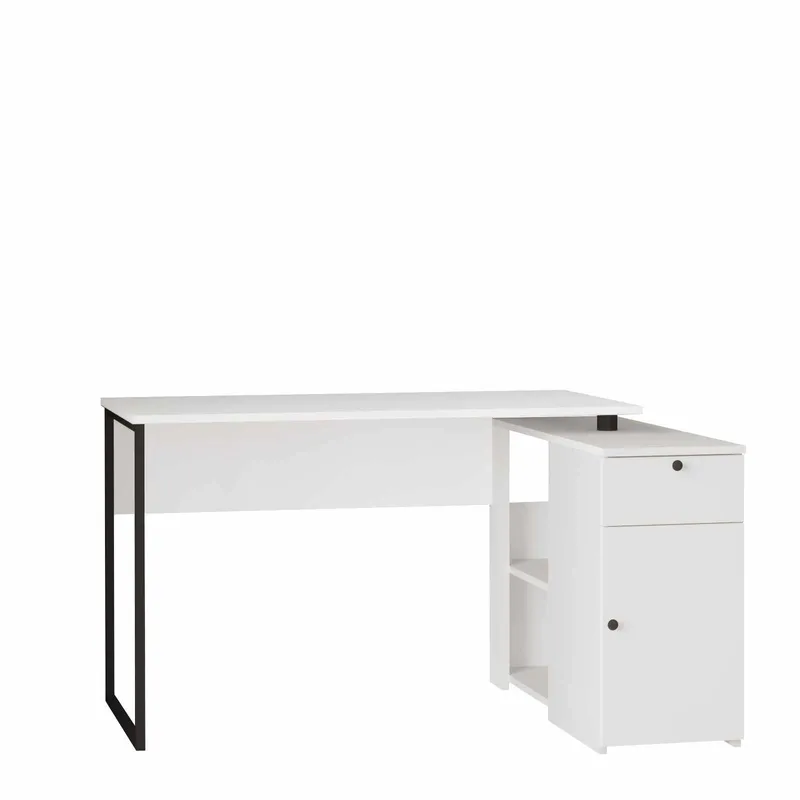Skrivebord Skye Decor Cleo-hylle (129,8 x 70 x 90 cm) hvit, Hvit