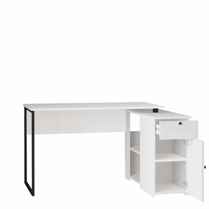 Skrivebord Skye Decor Cleo-hylle (129,8 x 70 x 90 cm) hvit - Hvit - Møbler - Bord - Kontorbord - Skrivebord