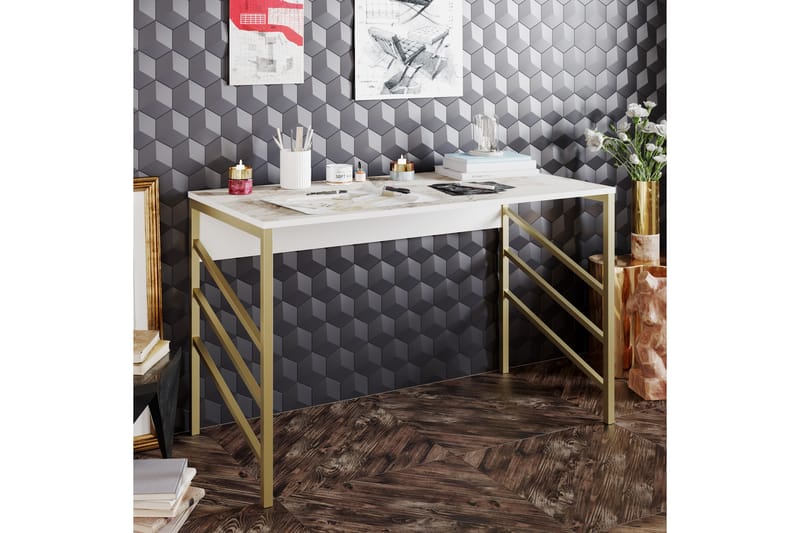 Sotinge Skrivebord 120 cm - Gull - Møbler - Bord - Kontorbord - Skrivebord