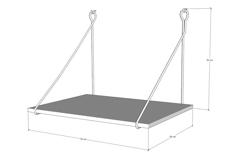 Sotinge Veggskrivebord 70 cm - Brun - Møbler - Bord - Kontorbord - Skrivebord