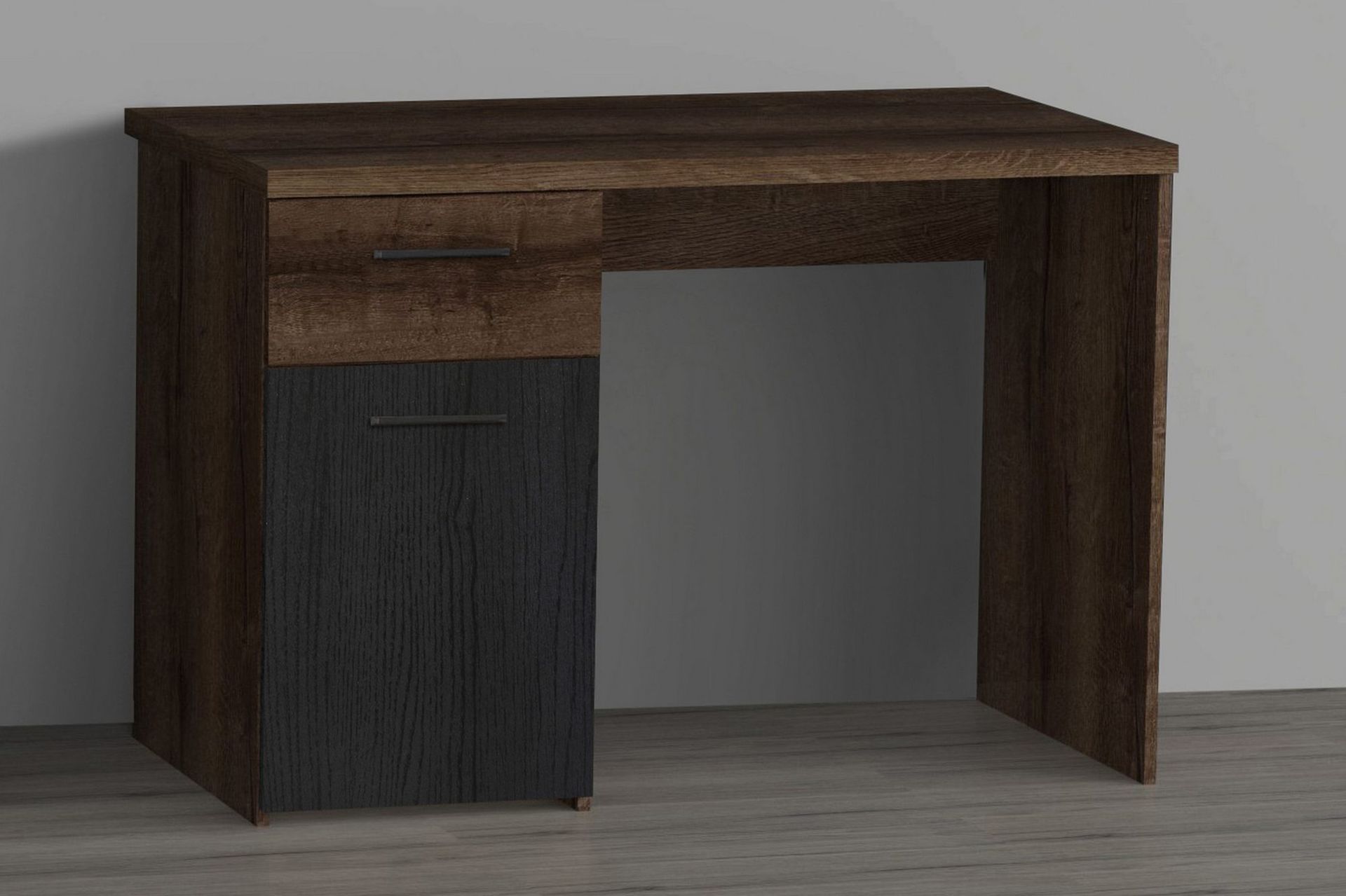 Sredets Skrivebord 110 cm 2 Skap - Brun/Svart