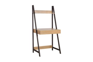 Stepan Skrivebord 74 cm med Oppbevaringshylle - Brun/Tre/Natur - Møbler - Bord - Kontorbord - Skrivebord