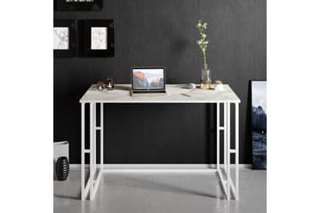 Stodene Skrivebord 120 cm Marmormønster - Hvit - Møbler - Bord - Kontorbord - Skrivebord