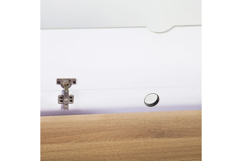 Studious Skrivebord 90 cm med Oppbevaring 2 Skuffer - Grå/Tre/Natur/Hvit - Skrivebord
