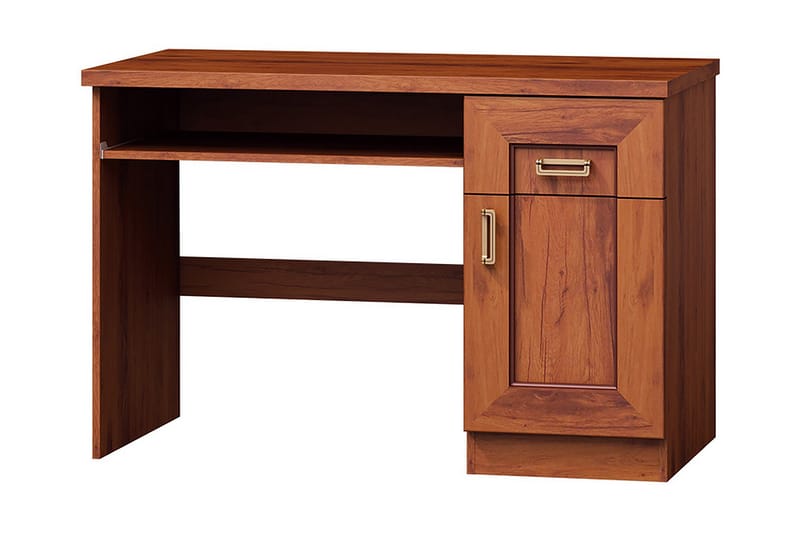 Tadeusz Skrivebord 118 cm med Oppbevaring Skuffer+Hylle+Skap - Lysebrun - Møbler - Bord - Kontorbord - Skrivebord