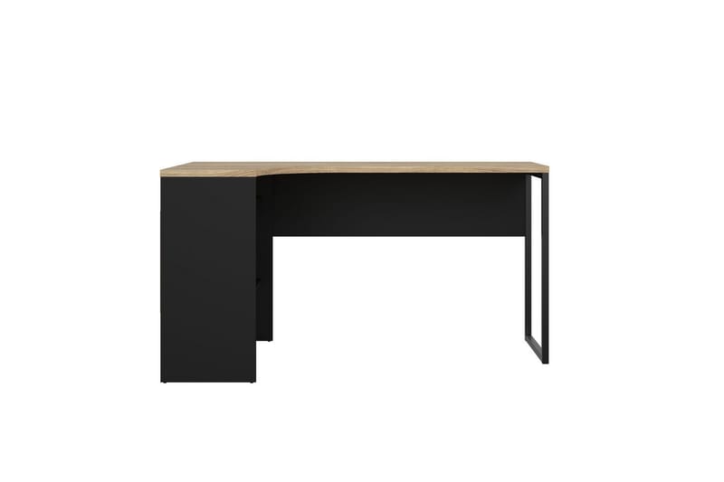 Taketo Hjørneskrivebord 145 cm - Mørk grå/Natur - Møbler - Bord - Kontorbord - Skrivebord - Hjørneskrivebord