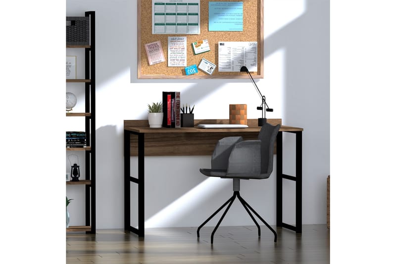Tarriba Skrivebord 120 cm - Mørkebrun/Svart - Skrivebord