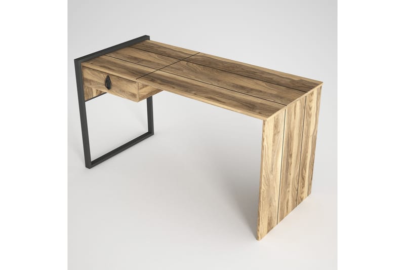 Tera Home Skrivebord 124 cm med Oppbevaringsskuff - Valnøttsbrun - Skrivebord