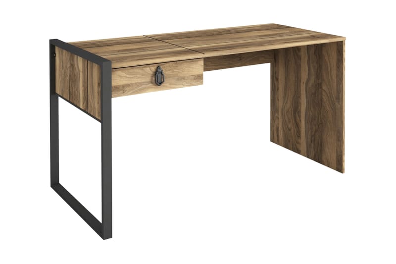 Tera Home Skrivebord 124 cm med Oppbevaringsskuff - Valnøttsbrun - Skrivebord