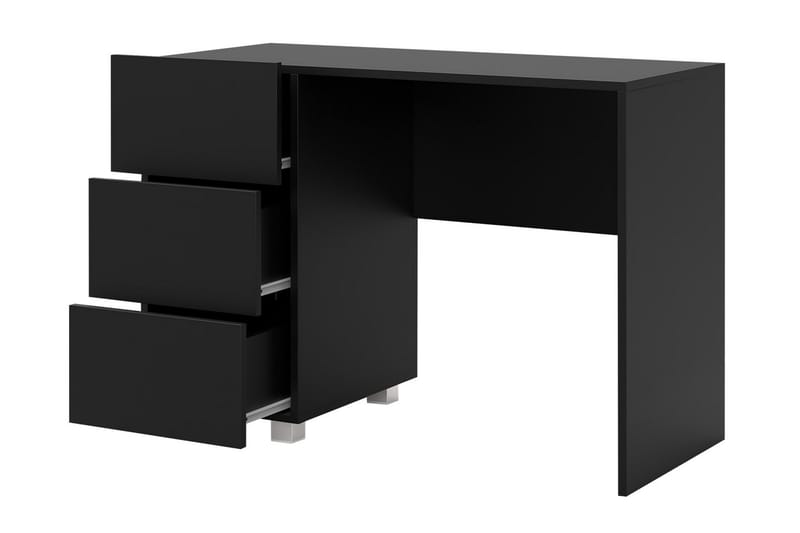 Tessan Skrivebord 110 cm med Oppbevaring - Svart - Skrivebord