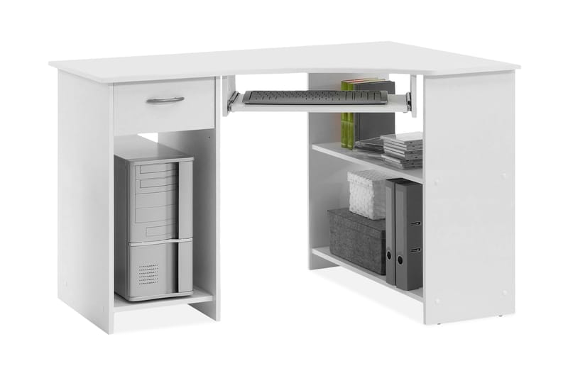 Thalis Hjørneskrivebord 118 cm - Hvit - Møbler - Bord - Kontorbord - Skrivebord