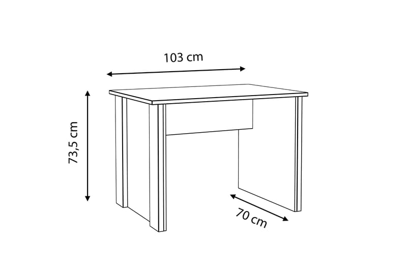 Torelles Skrivebord 103 cm - Brun/Grå - Skrivebord