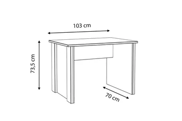 Torelles Skrivebord 103 cm - Brun/Grå - Møbler - Bord - Kontorbord - Skrivebord