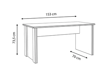Torelles Skrivebord 153 cm - Brun / Grå - Møbler - Bord - Kontorbord - Skrivebord