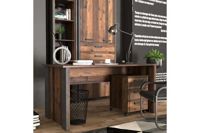 Torelles Skrivebord 153 cm - Brun / Grå - Møbler - Bord - Kontorbord - Skrivebord