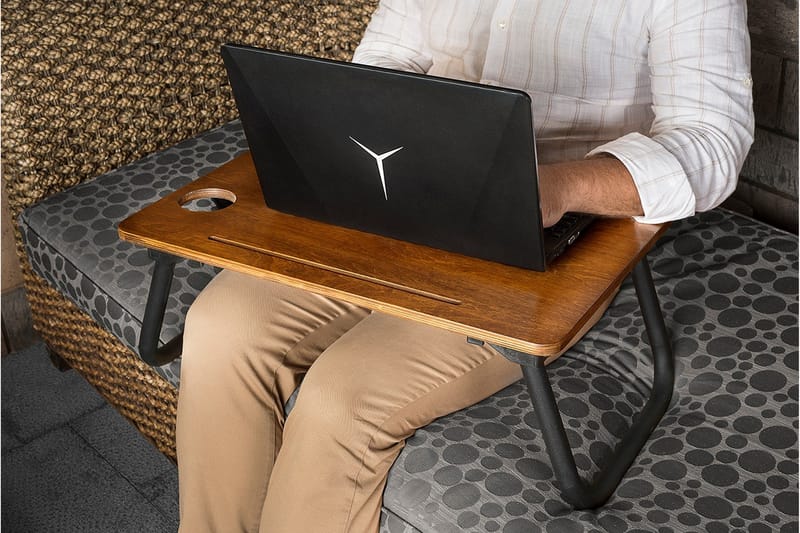 Tukums Datastativ 60 cm - Valnøttbrun/Svart - Møbler - Bord - Kontorbord - Skrivebord