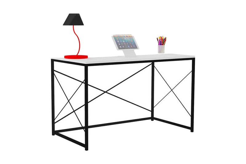 Tuna Skrivebord 121x72x121 cm - Hvit - Møbler - Bord - Kontorbord - Skrivebord