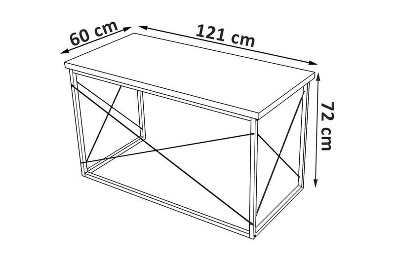 Tuna Skrivebord 121x72x121 cm - Hvit - Skrivebord