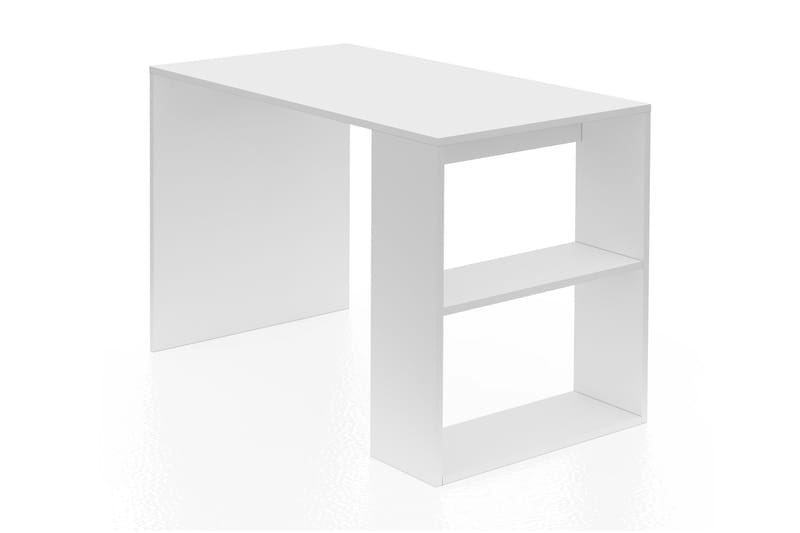 Ulvsryd Skrivebord 112 cm med Oppbevaringshyller - Hvit - Skrivebord